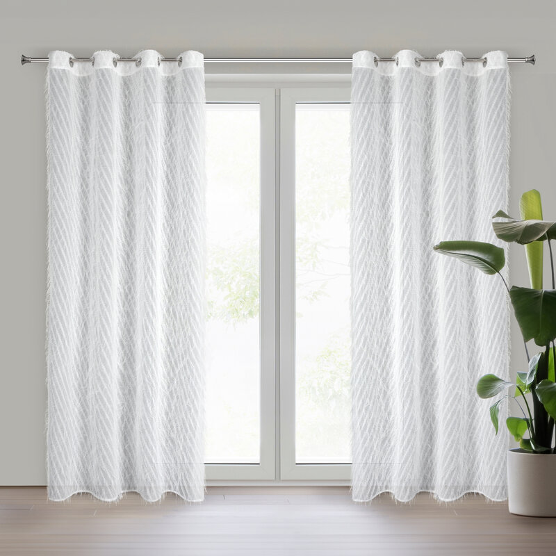 Zasłona gotowa Laurel biała 140 x 250 cm – rozświetla wnętrze