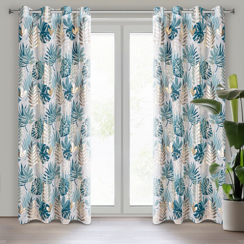 Zasłona gotowa Keri turkusowa 140 x 250 cm – zaciemnia pomieszczenie
