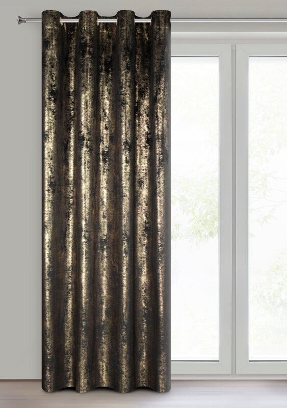 Zasłona gotowa Renia czarna 140 x 250 cm – zaciemnia pomieszczenie