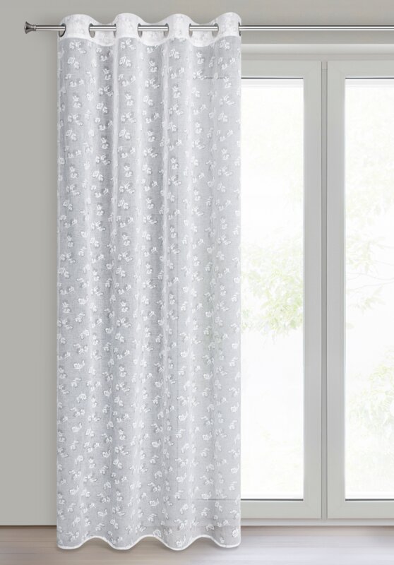 Zasłona gotowa Felina biała 140 x 250 cm – rozprasza światło