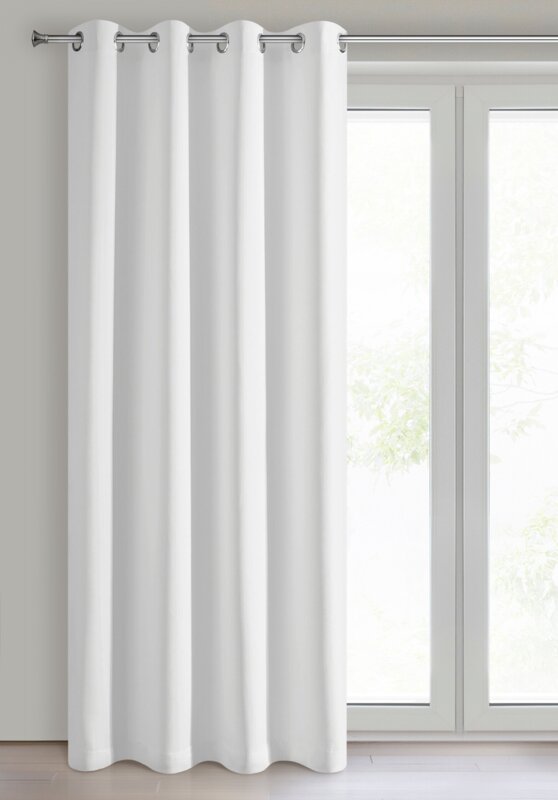 Zasłona gotowa Nerisa biała 140 x 250 cm – zaciemnia pomieszczenie