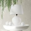 Lampa stołowa biała O 37 x 50 cm – rozświetla wnętrze
