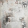 Obraz ręcznie malowany abstrakcyjny beżowy 80 X 100 CM – oryginalna ozdoba