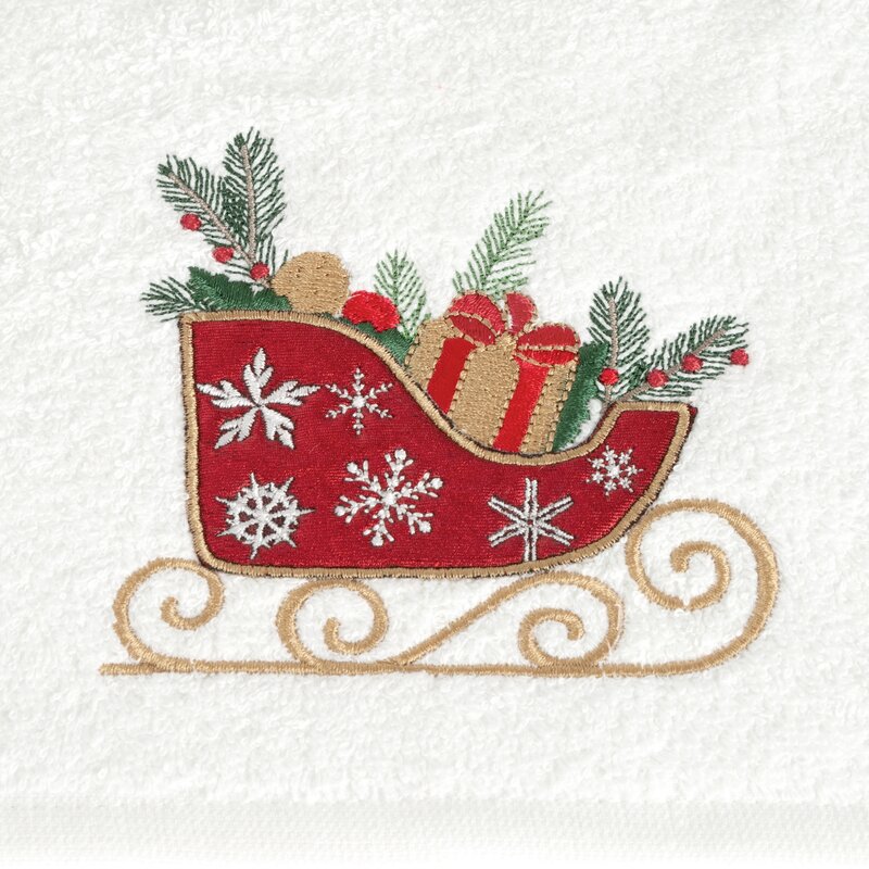 RĘCZNIK ŚWIATECZNY SANTA24 50 X 90 CM BIAŁY