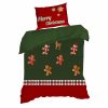 KOMPLET POŚCIELI ŚWIATECZNEJ GINGER02 160 X 200 CM CZERWONY