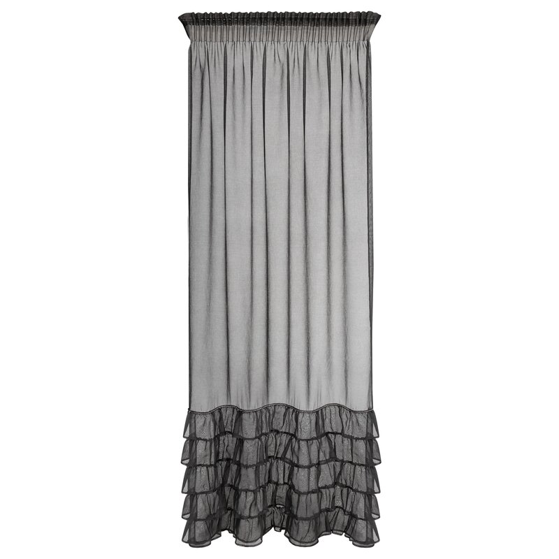 Firana gotowa Carli czarna 140 x 270 cm – doda przytulności