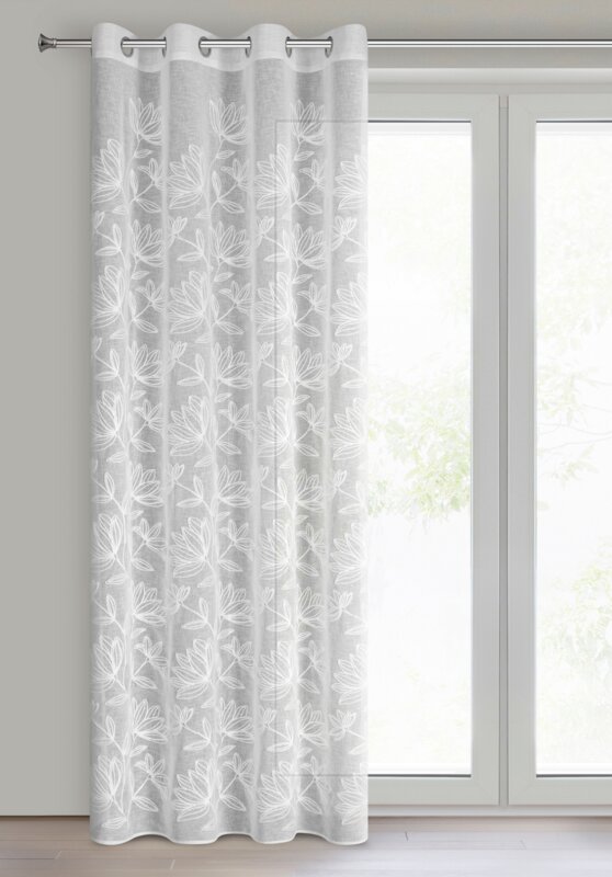 Zasłona gotowa Suzi biała 140 X 250 cm – wniesie świeżość i piękno