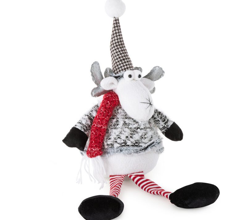 Lalka dekoracyjna bożonarodzeniowa czarna 24 x 14 x 60 cm – idealna dekoracja