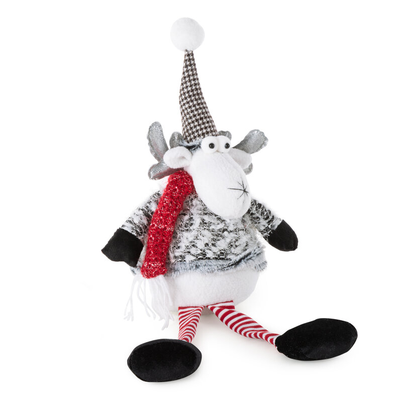 Lalka dekoracyjna bożonarodzeniowa czarna 24 x 14 x 60 cm – idealna dekoracja