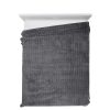 Koc flano Cindy6 stalowy 170 x 210 cm – ciepły i puszysty