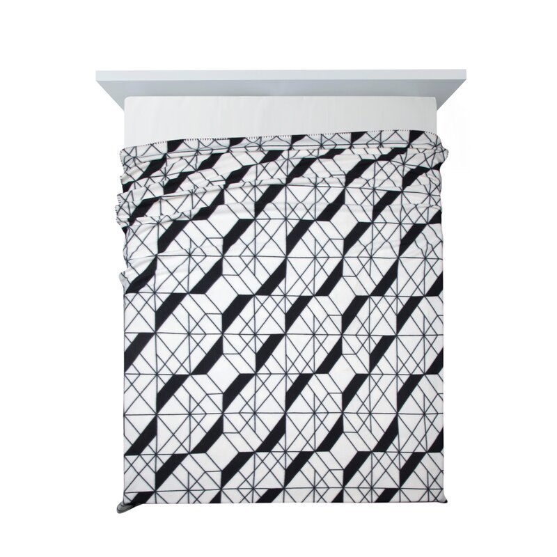Koc polarowy D91 GEO 01 beżowy 150 x 200 cm – ciepły i miękki