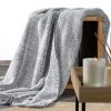 Koc flanelowy stalowy 170x210 cm – miękki i przytulny