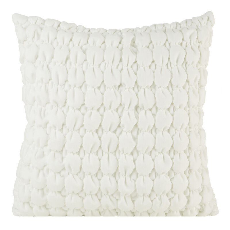 Poszewka velvet biała 45 x 45 cm – dodaje przytulności