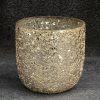 Świecznik szklany Melia złoty fi 12 x 12 cm – dodaje blasku wnętrzu