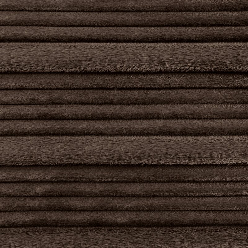 Koc flanelowy Nina ciemnobrązowy 150 x 200 cm – miękki i ciepły