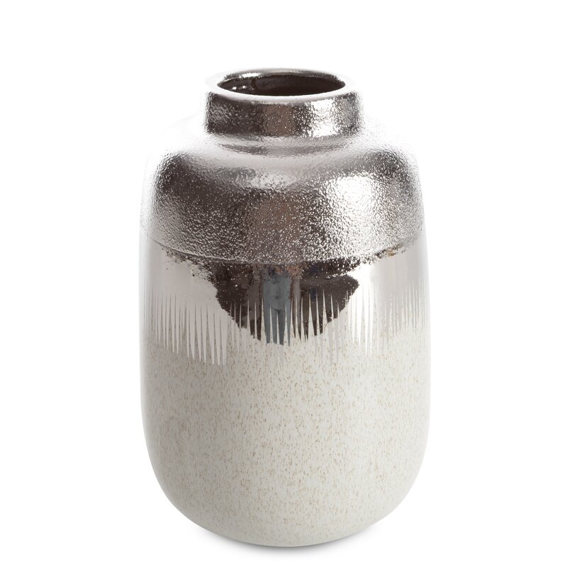 Wazon ceramiczny MAX kremowy 14 X 14 X 21 cm – na susze i kwiaty