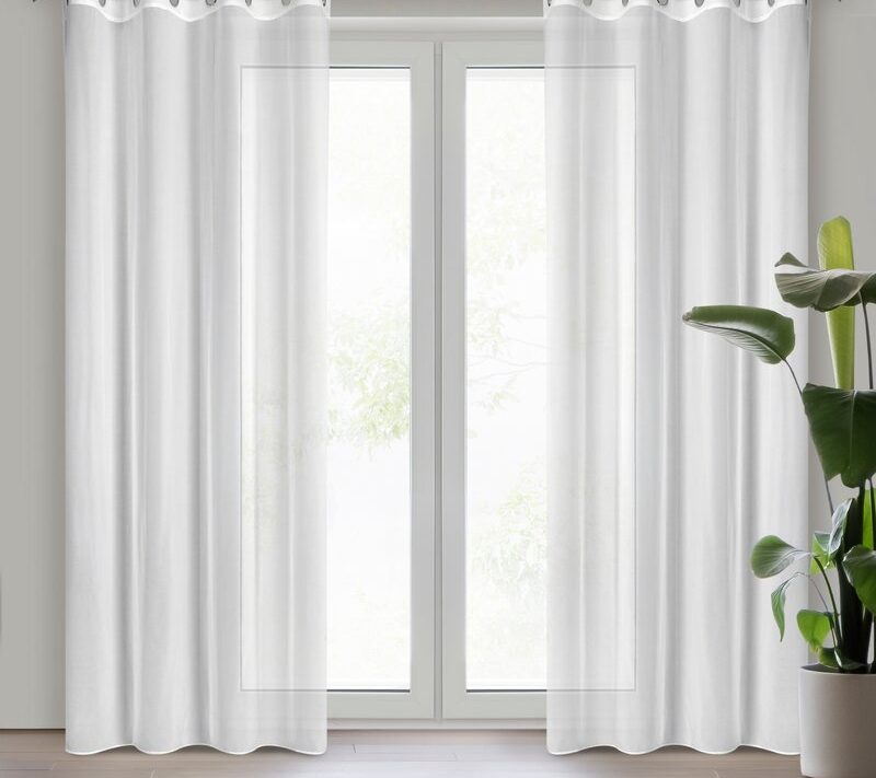 Firana gotowa Dalia biała 140 x 250 cm – rozjaśnia wnętrze