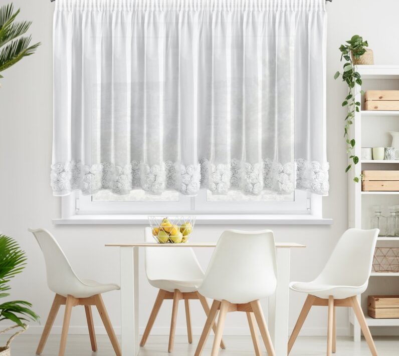 Zasłona gotowa Eva Minge biała 350 x 160 cm – subtelny efekt w oknie