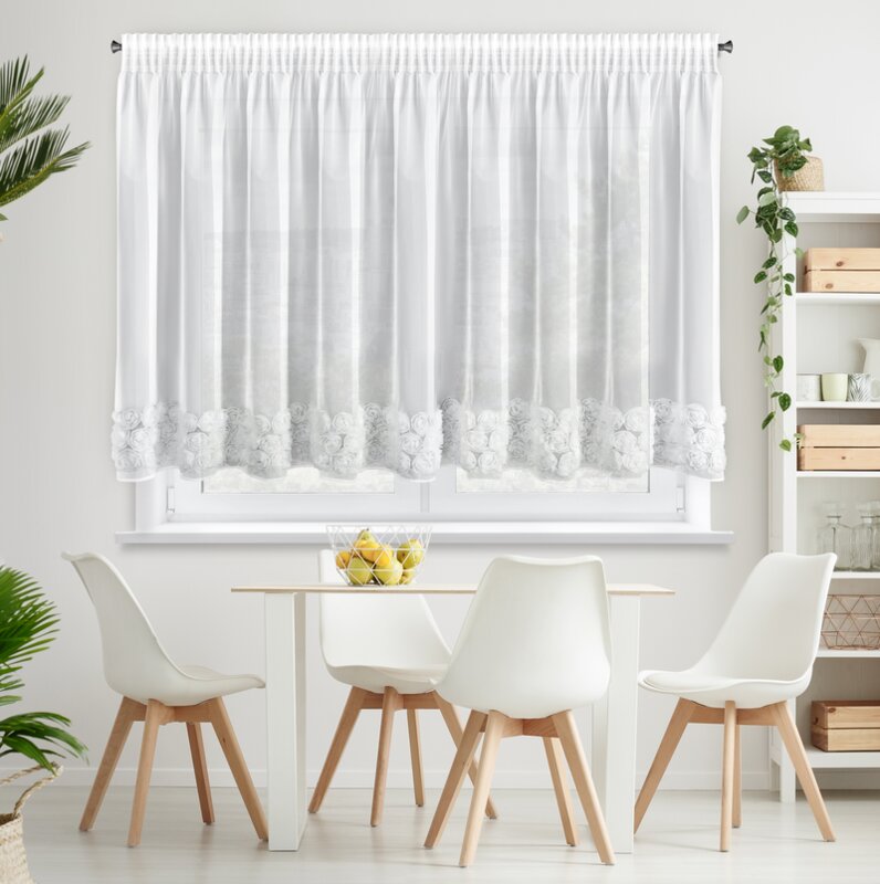Zasłona gotowa Eva Minge biała 350 x 160 cm – subtelny efekt w oknie