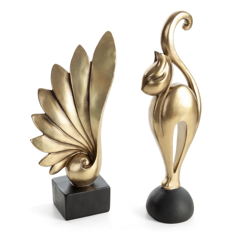 Figurka ceramiczna Tylor złota 13 x 10 x 40 cm – stylowa ozdoba