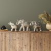 Figurka ceramiczna Valeri srebrna 25 X 9 X 18 CM – do salonu i gabinetu