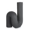 Wazon ceramiczny Eric (01) czarny 12 x 11 x 20 cm – na suszone kwiaty