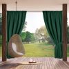 Zasłona gotowa Garden ciemnozielona 155 X 200 cm – wodoodporna na taras