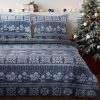 Pościel świąteczna Fjord granatowa 140 x 200 cm – flanela 100% bawełna