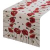 Obrus gobelinowy z makiem naturalny 40x100 cm – wprowadza wiosenną radość