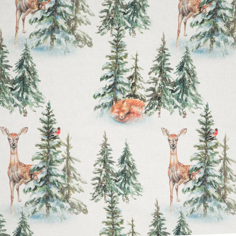 Komplet pościeli świątecznej Deer biały 220 x 200 cm – 100% bawełna