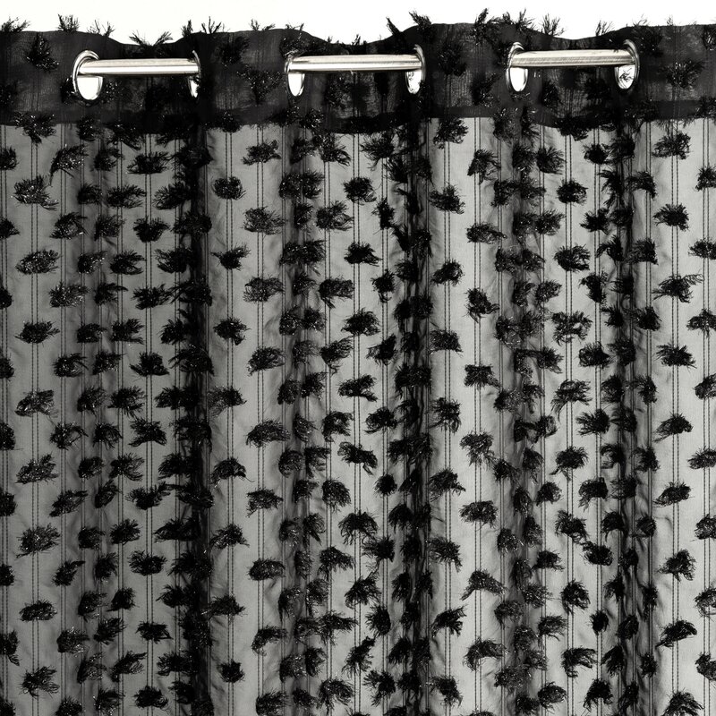 Zasłona gotowa Eva Minge czarna 135 x 250 cm – zaciemnia pomieszczenie