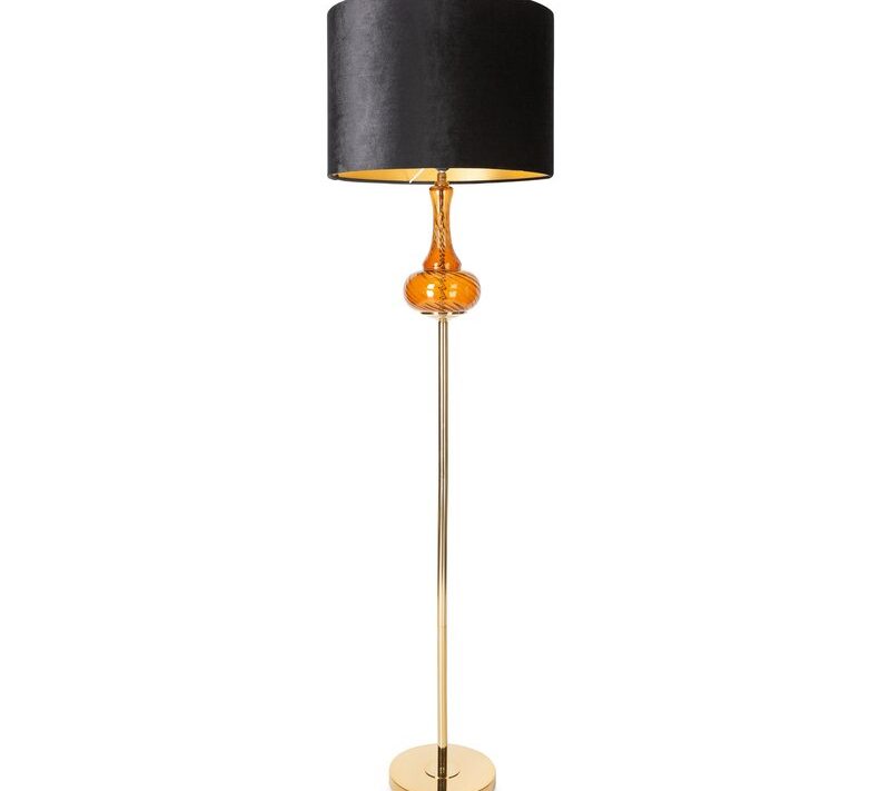 Lampa stojąca Liliana czarna O 46 x 163 cm – stworzy przytulny nastrój