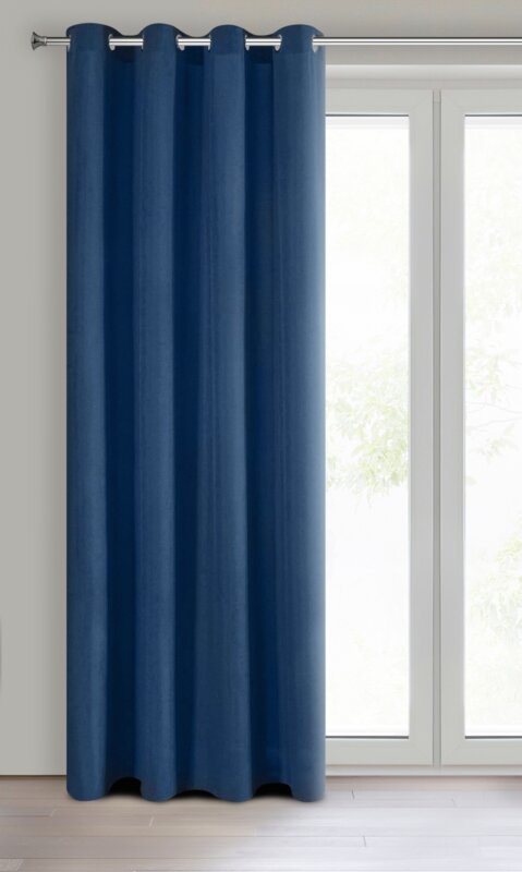 ZASŁONA GOTOWA RITA 140 X 250 CM CIEMNONIEBIESKI