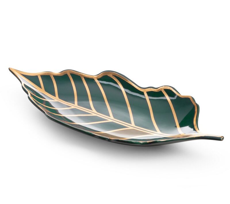 Patera dekoracyjna LC/LILI3 turkusowa 41x19x5 cm – stylowy organizer na drobiazgi