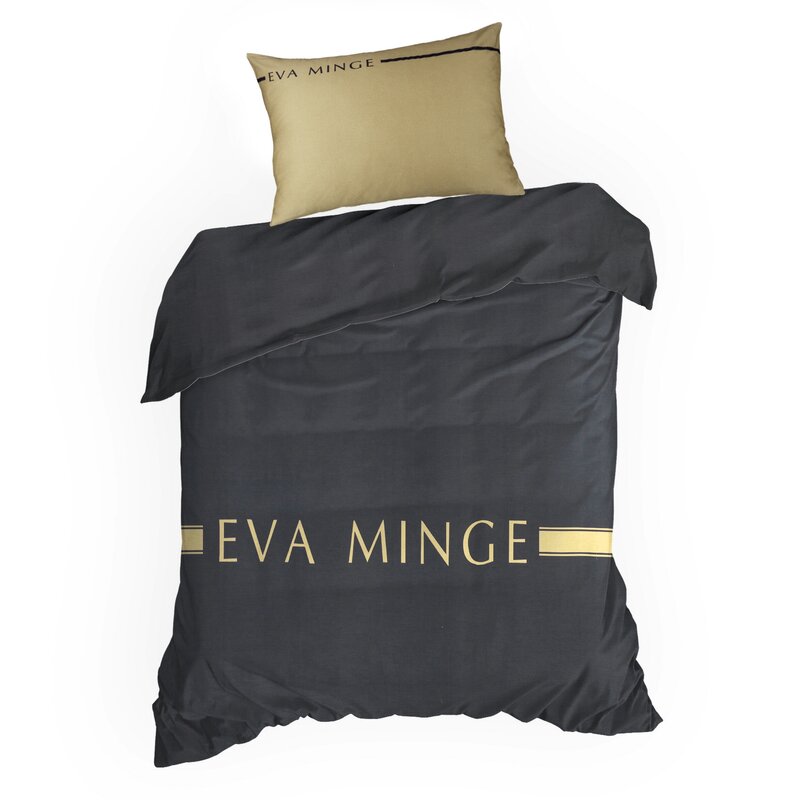 Pościel makosatynowa Eva Minge Silk 5 czarna 160 X 200 CM – miękka bawełna