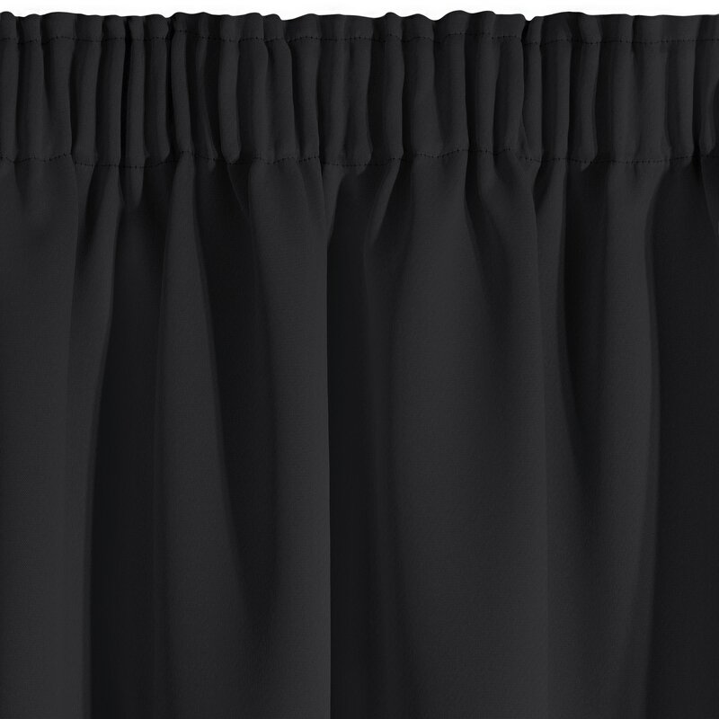 Zasłona gotowa Logan czarna 135 X 270 cm – skutecznie zaciemnia wnętrze