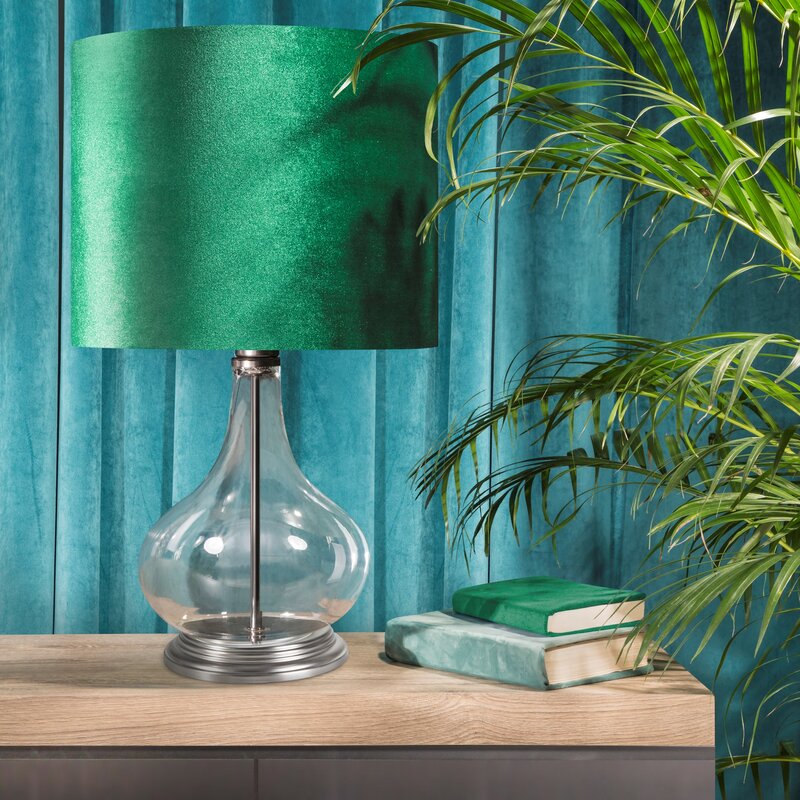 Lampa stołowa KIM ciemnozielona fi 32 x 61 cm – stworzy nastrój