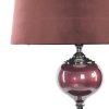 Lampa podłogowa Beth bordowa O 41 x 172 cm – z welwetowym abażurem