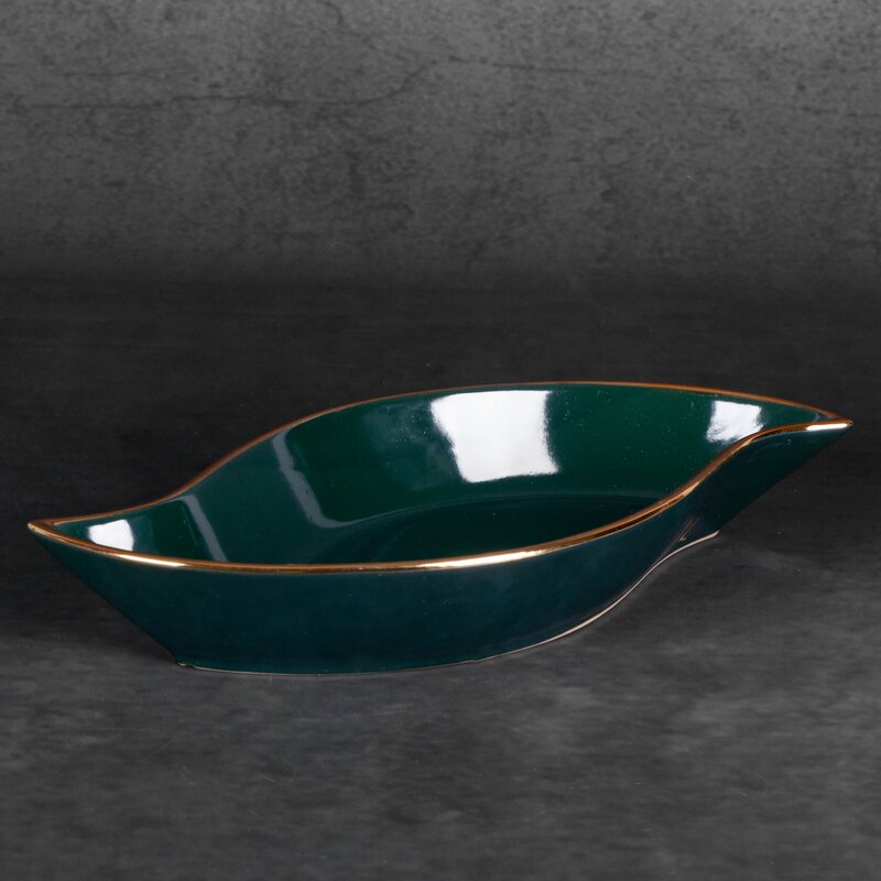 PATERA DEKORACYJNA AMORA2 (2) 36 X 18 X 5 CM ZIELONY