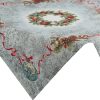 Obrus świąteczny popielaty 100x100 cm – odporny na plamy