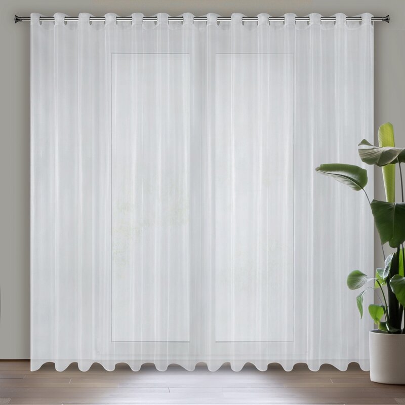Firana gotowa D91 Alexa biała 350 X 250 cm – rozświetli wnętrze