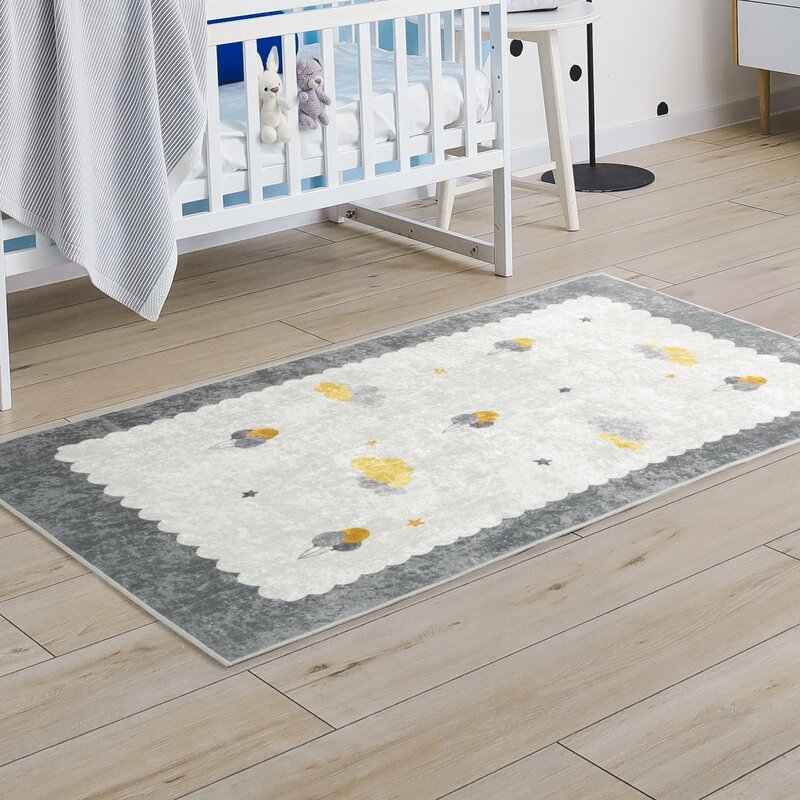 Dywanik Popielaty Baby4 80 x 150 cm – miękki i bezpieczny