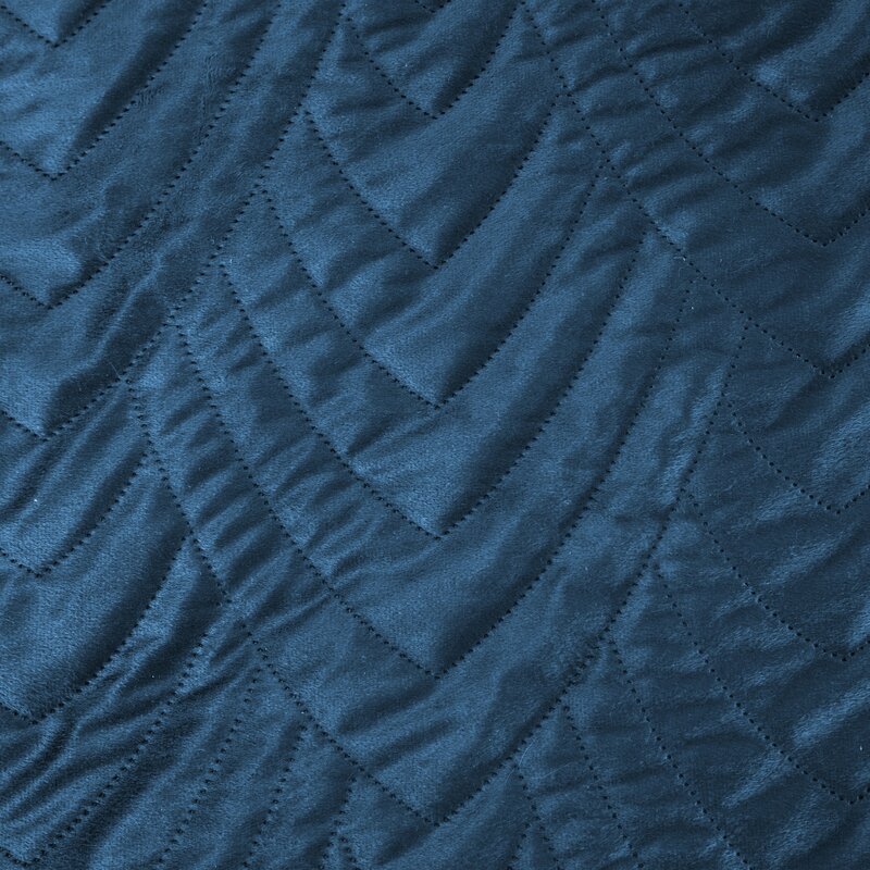 Narzuta welurowa SI/N/LUIZ granatowa 220x240 cm – wprowadza luksus