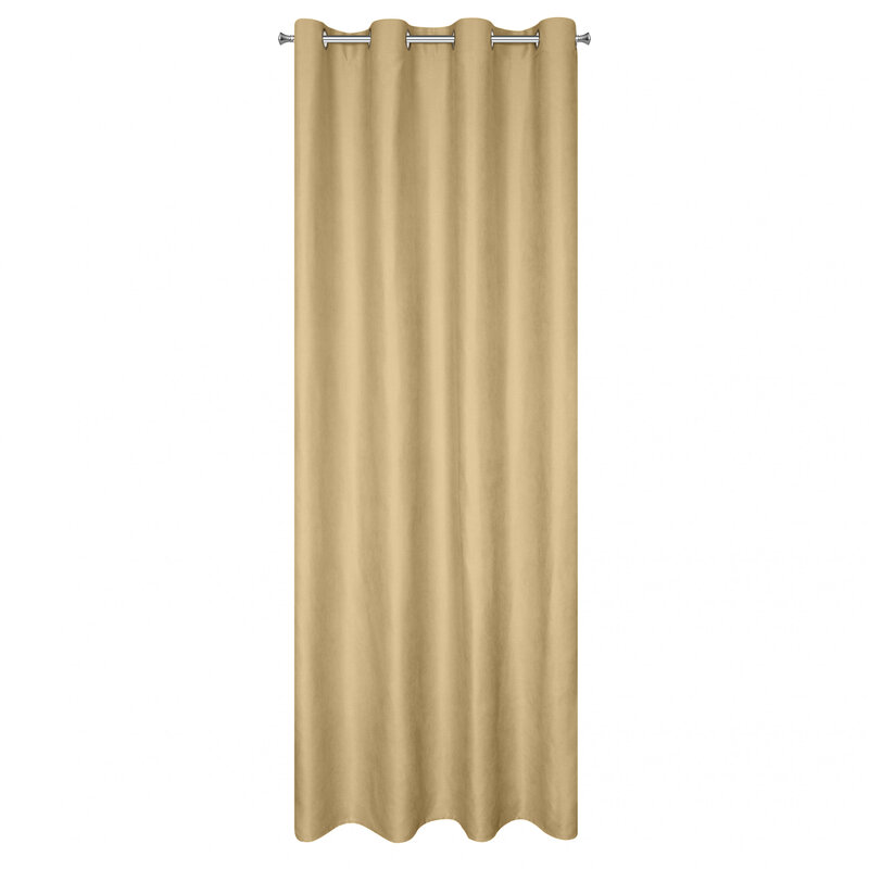 Zasłona gotowa beżowa 140 x 250 cm – rozświetla wnętrze