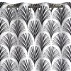 Zasłona gotowa KARIN biała 140 X 250 CM – z geometrycznym wzorem Art Deco