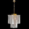 Lampa wisząca Dalia złota fi 32 X 40 cm – z kloszami ze szkła