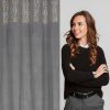Zasłona gotowa Liza stalowa 140 X 250 CM – aksamitna w dotyku