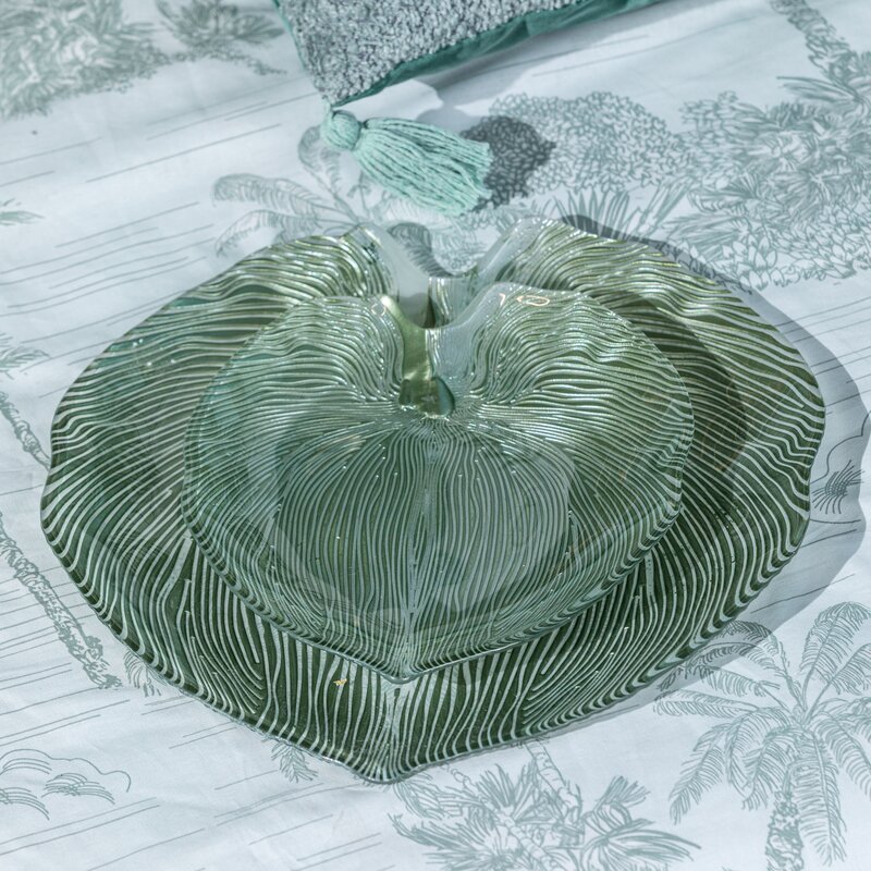 Patera szklana TC/MONTE/PAT/3 zielona 38x34x4 cm – idealna na owoce