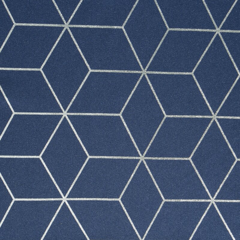 Zasłona gotowa Cube granatowa 140 x 250 cm – zaciemniająca i stylowa