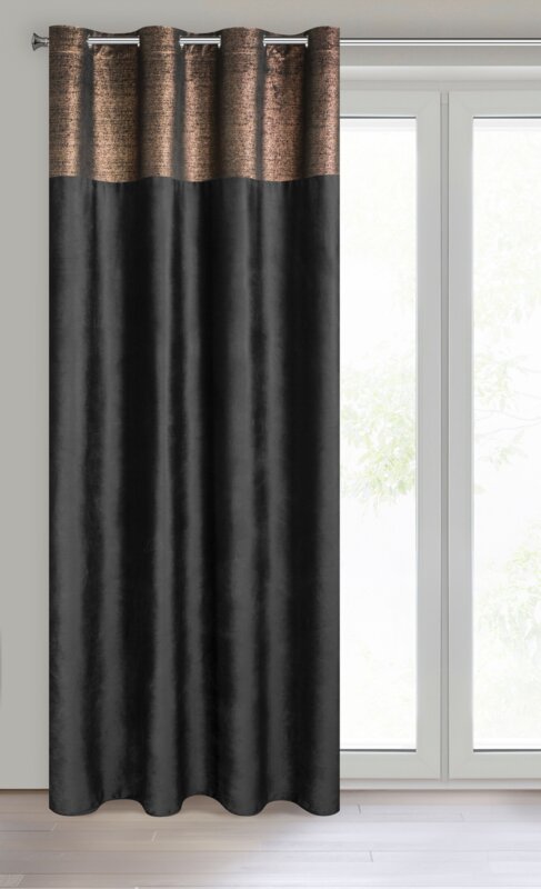 ZASŁONA GOTOWA PERI 140 X 250 CM CZARNY